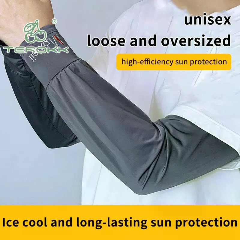 

Ice Silk Sleeve Breathable Sun Protection Arm Sleeves Quick-drying Cycling Sleeve Loose Driving Fishing Men Women Arm Cover