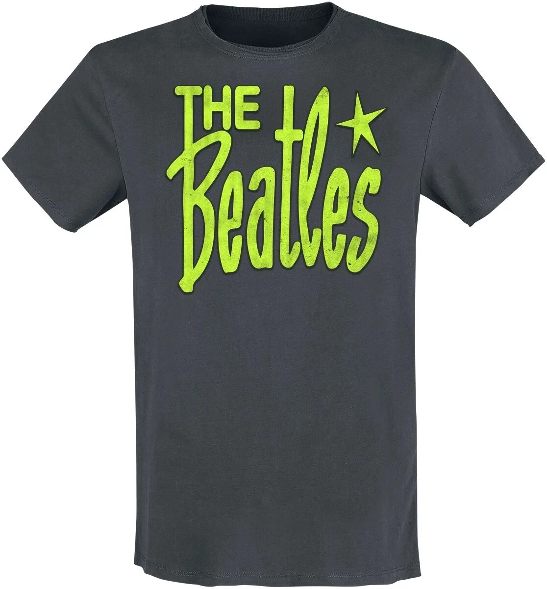 The Beatles Classic Logo Unisex T-shirt Drop-T Font Print Retro Rock Casual Tee