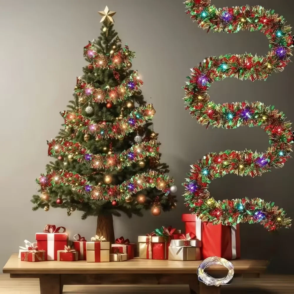 Battery Powered LED Festive Garland Light No Batteries Included Indoor Hanging Ornament for Thanksgiving Christmas Celebration