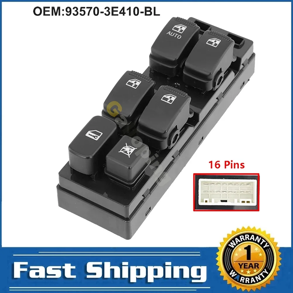 16 Pins Electric Power Master Window Switch Control Button For Kia Sorento 2002 2003 2004 2005 2006 2007 2008 2009 935703E410BL
