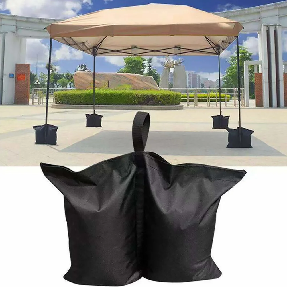 

4Pcs Portable Tent Sandbag Black Windproof Heavy Duty Weight Bag for Outdoor Camping Picnic Outdoor Tent Sandbag