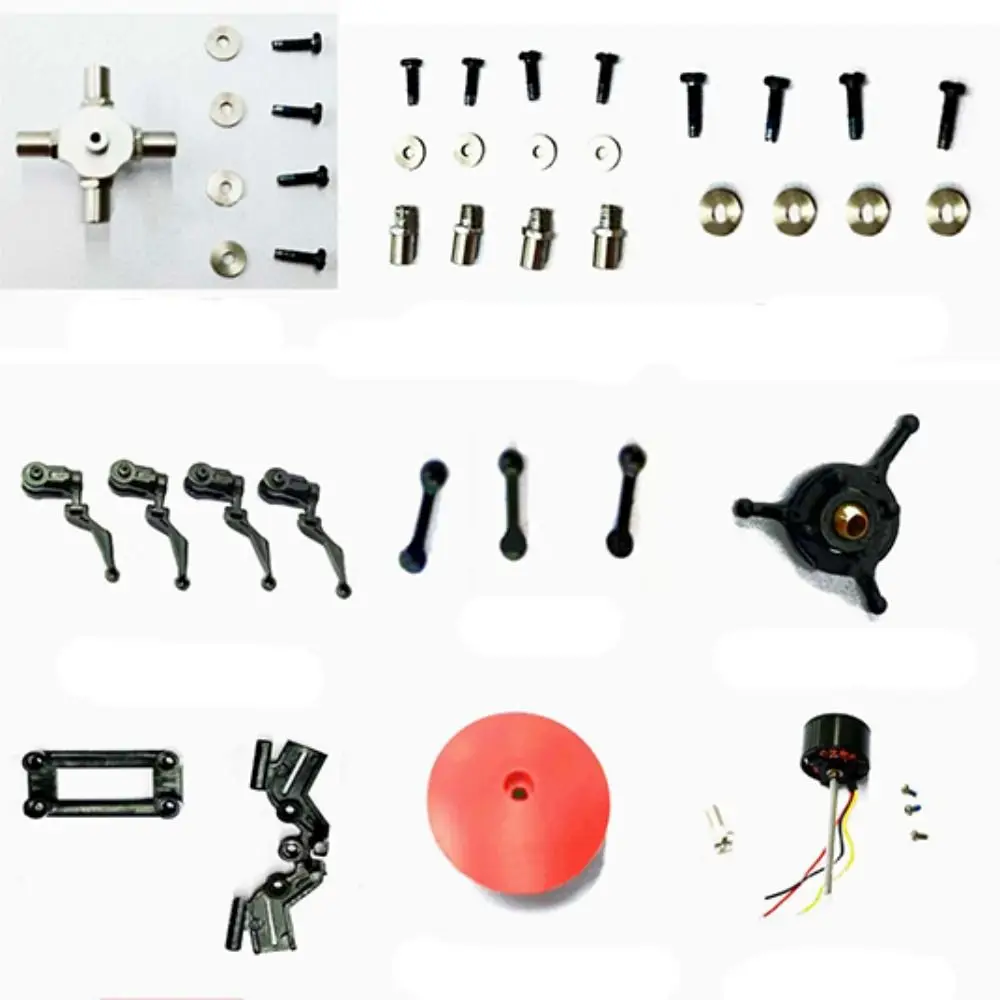 Accessoire d'hélicoptère télécommandé universel, modèle EC135, hélice principale d'avion, moteur de train d'atterrissage noir