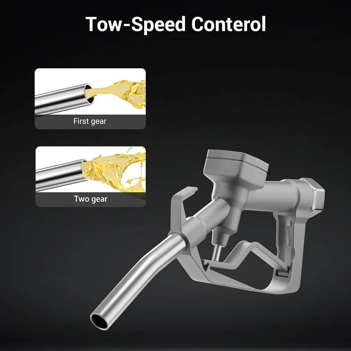 A78I 3/4inch NPT Manual Nozzle with 2-Speed Padlock, 26 GPM Max Rate, Gas Pump Nozzle with 15/16in Spout