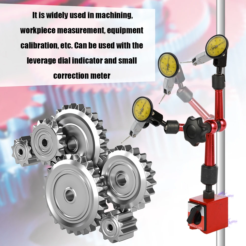 Dial Indicator Magnetic Holder Dial Bore Gauge Magnetic Stand Base Micrometer Measure Tools Hour Type Indicator Comparator Watch