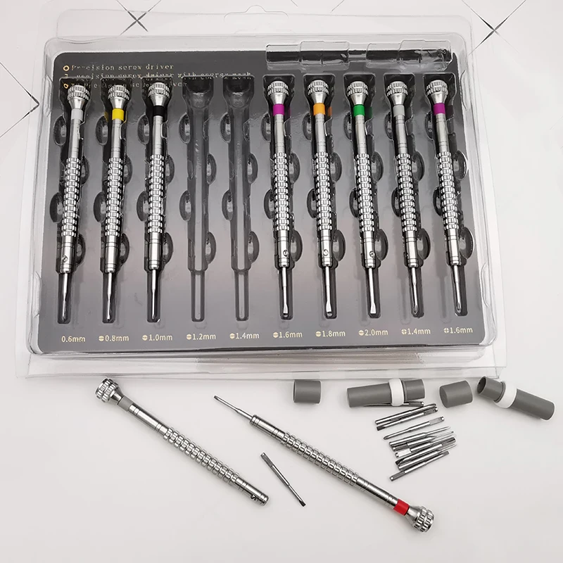 316L Steel Precision Screwdriver kit*10PCS, Including 10PCS Spare Blades, Watchmaker Repair Tools, Screwdrivers For Horology