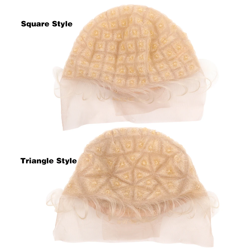 หมวกวิกถักโครเชต์แบบเต็มศีรษะ พร้อมผมเบบี้แฮร์และปมแบบธรรมชาติ สำหรับเย็บติดวิกผม 1 ชิ้น หมวกวิกถักเปีย สำหรับทำวิกผมสำหรับผู้หญิงผิวสี