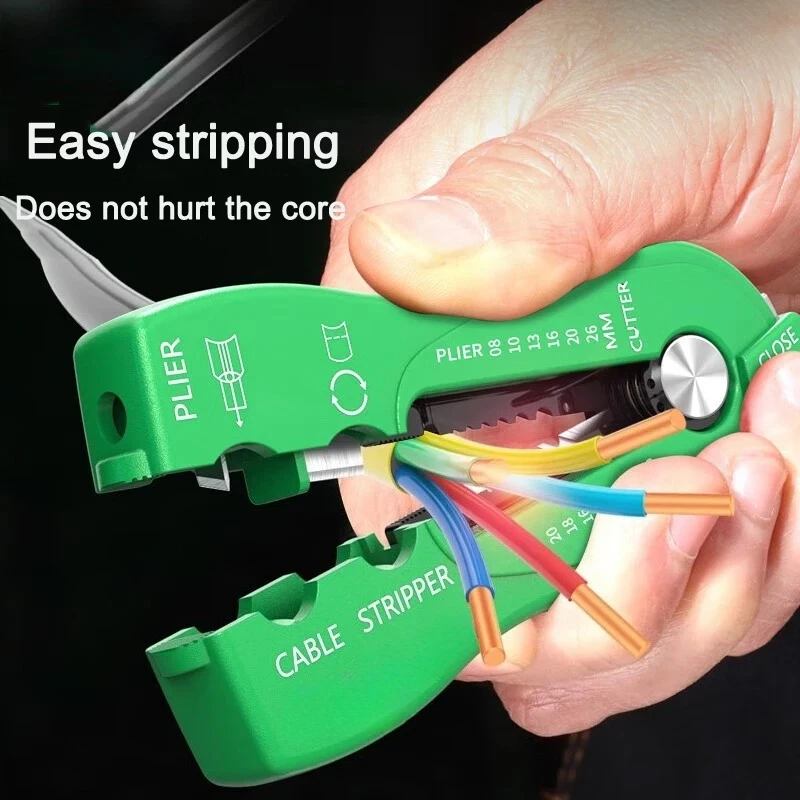 Taiwan Mini Handheld Electrician Stripping Pliers,Multi‑Function Manual Cable Processing Tool Fit0.8‑2.6mm Cables Workpro Pliers