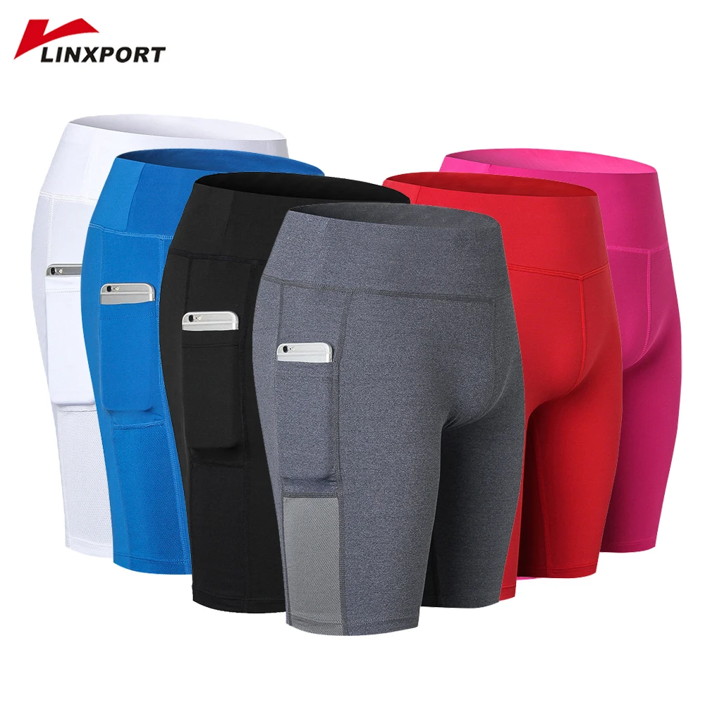 

Women's Running Shorts Compression Tights with Pockets Push Up Leggings High Quality Gym Clothing Sports Shorts ropa deportiva