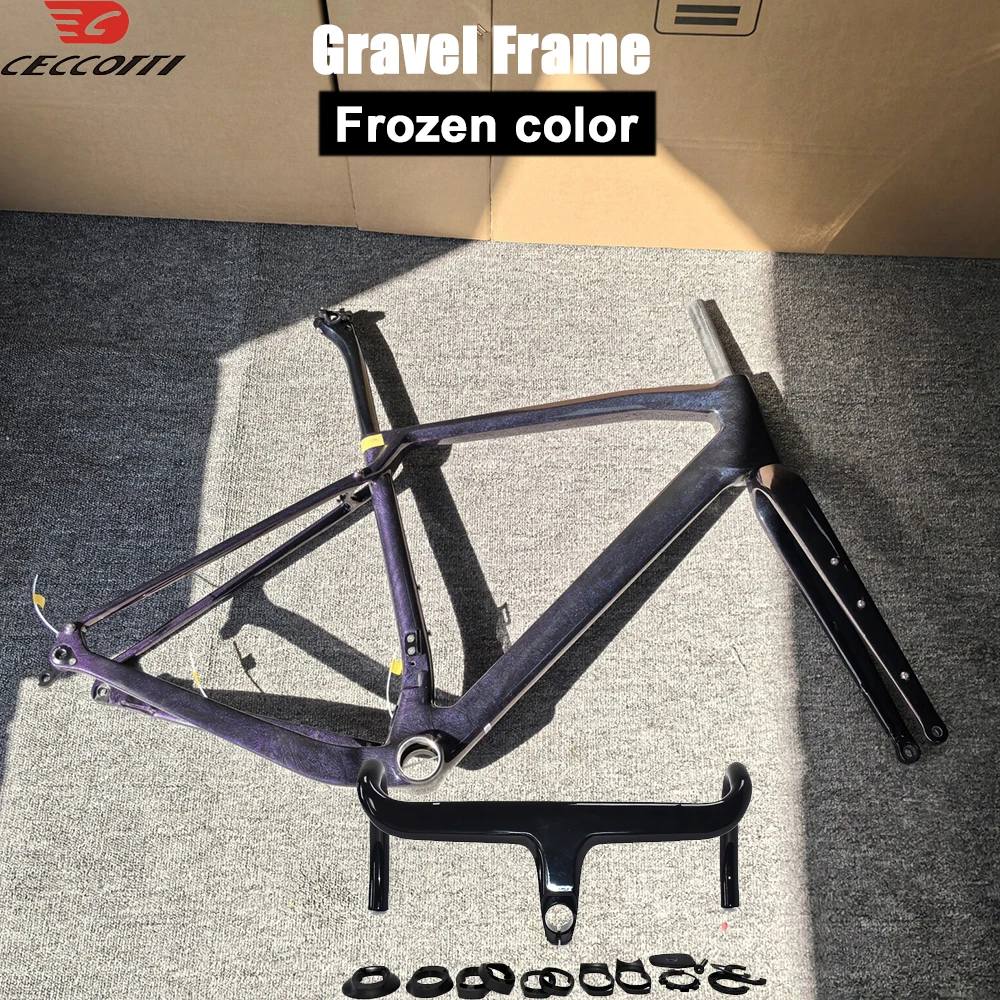 

НОВЫЙ комплект рамы велосипеда FASTERWAY «Замороженный цвет» из углеродного гравия: рама + вилка + подседельный штырь + гарнитура + зажим, шесть цветов можно выбрать гравийная рама