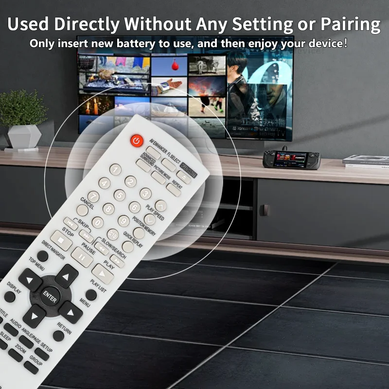 EUR7631020 For Panasonic Remote Control, For Panasonic DVD CD Player DVD-S24 DVD-S27 DVD-S27K DVD-S27P DVD-S27U DVD-S27S DVD-S27