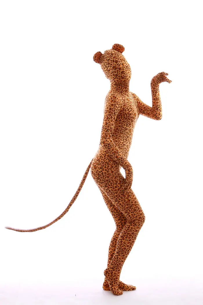 

Костюм-боди с леопардовым принтом, полностью закрывающий тело, облегающий, для сценических выступлений, в стиле аниме, для кукольных игр, из полиэстера