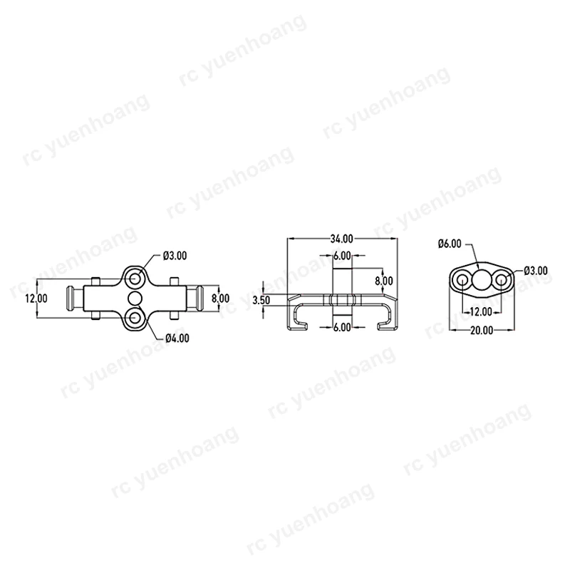 2PCS RC Multi-copter UAV Drone 20mm Quick-release Propeller Mount CNC Aluminum Alloy Paddle Clip Motor Seat Props Fastener