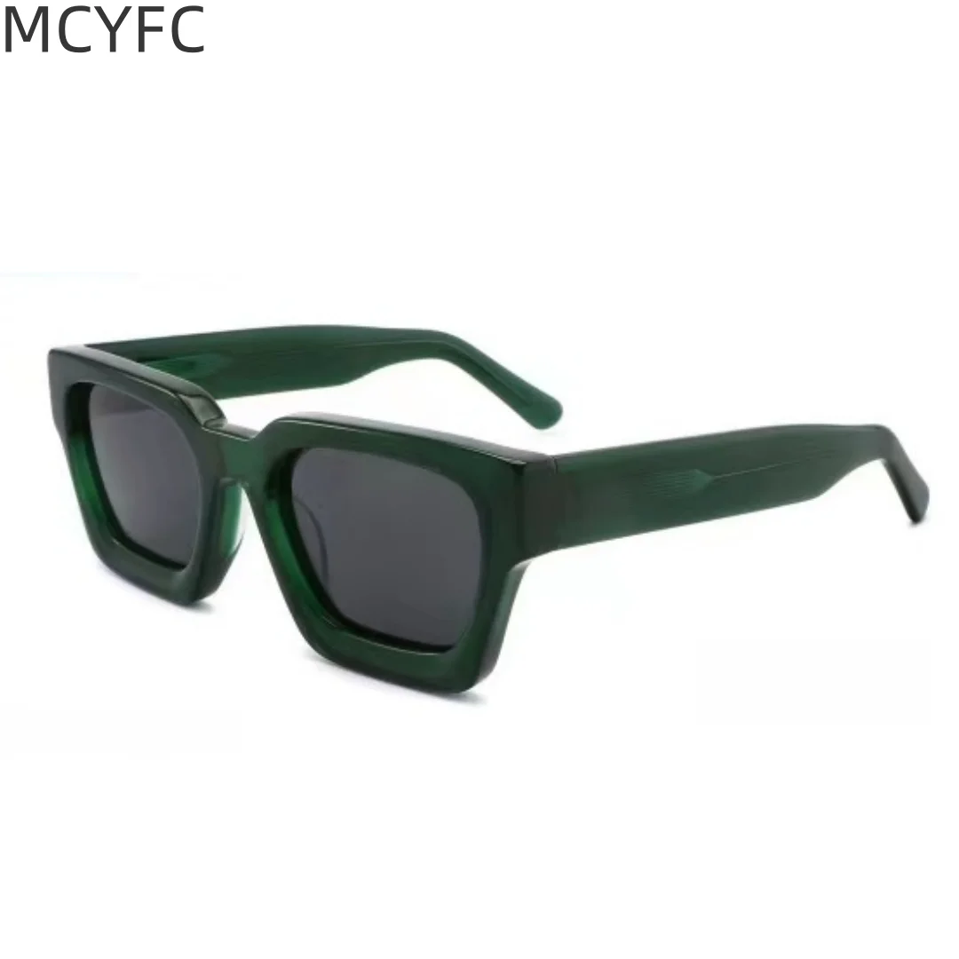 

MCYFC Sunglasses for Men Acetate Material UV400 Outdoor Black Demi Full Rime Eyeglasses for Women Fashion Sun Glasses