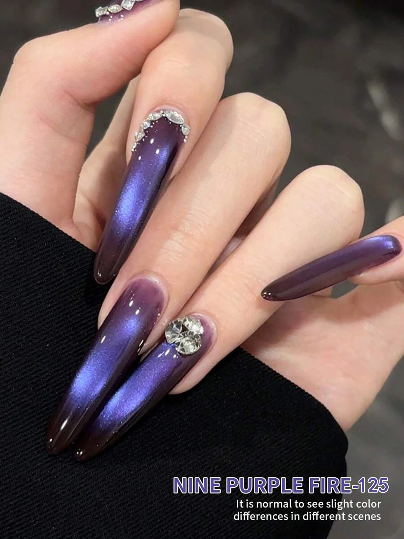 أربعة مواسم الأبيض الأرجواني القط العين طلاء الأظافر هلام جديد شعبية فلاش الأرجواني الزجاج الخرز القط العين مسمار تعزيز