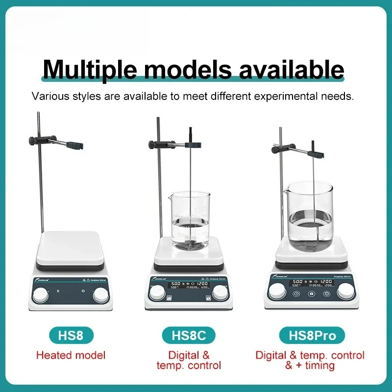 JOANLAB 5L 磁気攪拌器 ホットプレート デジタルディスプレイ 加熱恒温磁気ミキサー 実験室用 1500rpm