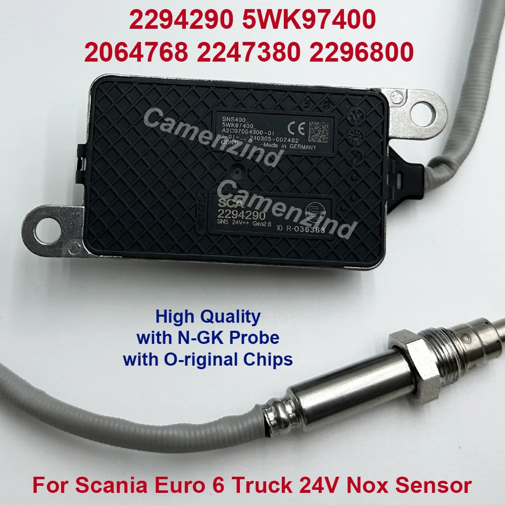 

High Quality Chips Probe Nitrogen Oxide Nox Sensor 2294290 5WK97400 For Scania Euro 6 Truck 2064768 2247380 2296800 Made In DE