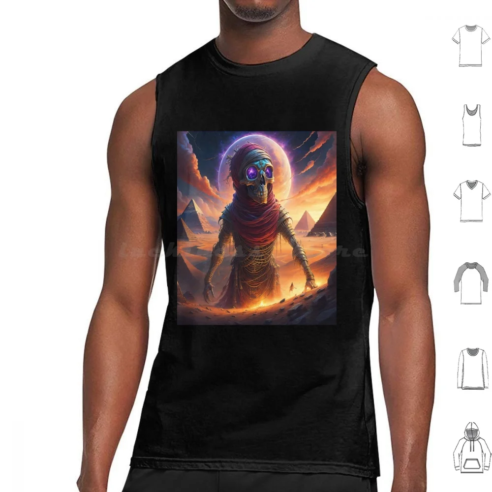 يبقى: استكشاف المومياء العملاقة الغامضة تانك القمم سترة بلا أكمام المومياء المومياء يعود الرعب مصر التمثال