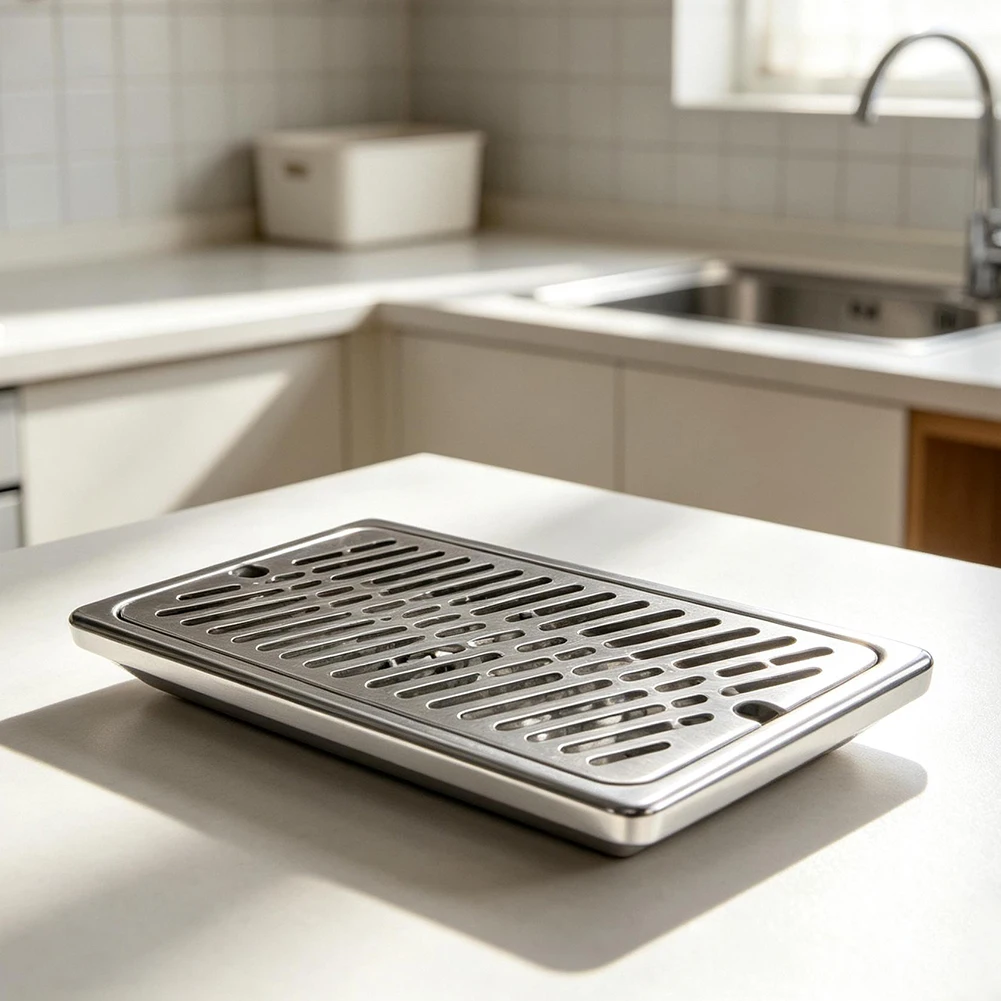 Cafe Drip Station Coffee Drain Pan Rust-proof Material Removable Split Design Easy To Clean Coffee Bar Drain Tray