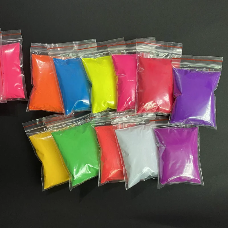 Poudre fluorescente néon phosphorescente, 20 g/sac, poussière de décoration pour Nail Art, ombre à paupières, savon, Pigment de manucure acrylique