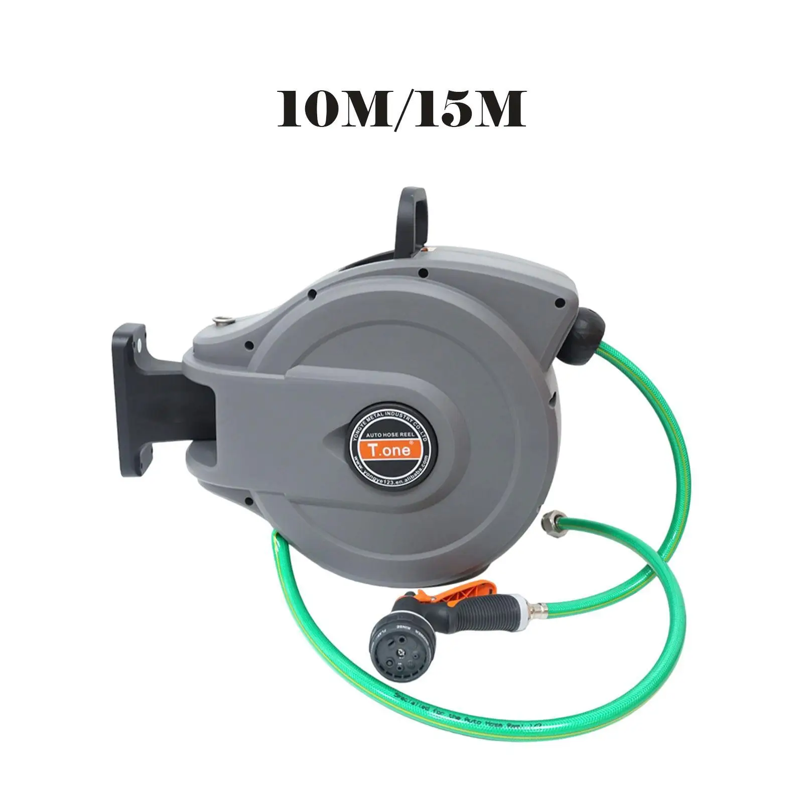

Retractable Garden Hose Reel Sturdy Multifunctional Lightweight 180° Swivel