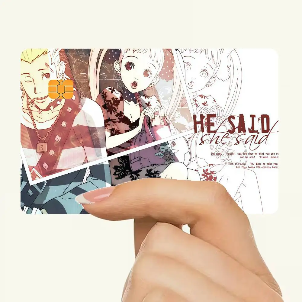 P-Paradise Cute K-kiss Credit Card Stickers Bank Cards Public Transport Cards Waterproof And Scratch-Resistant Protective Film