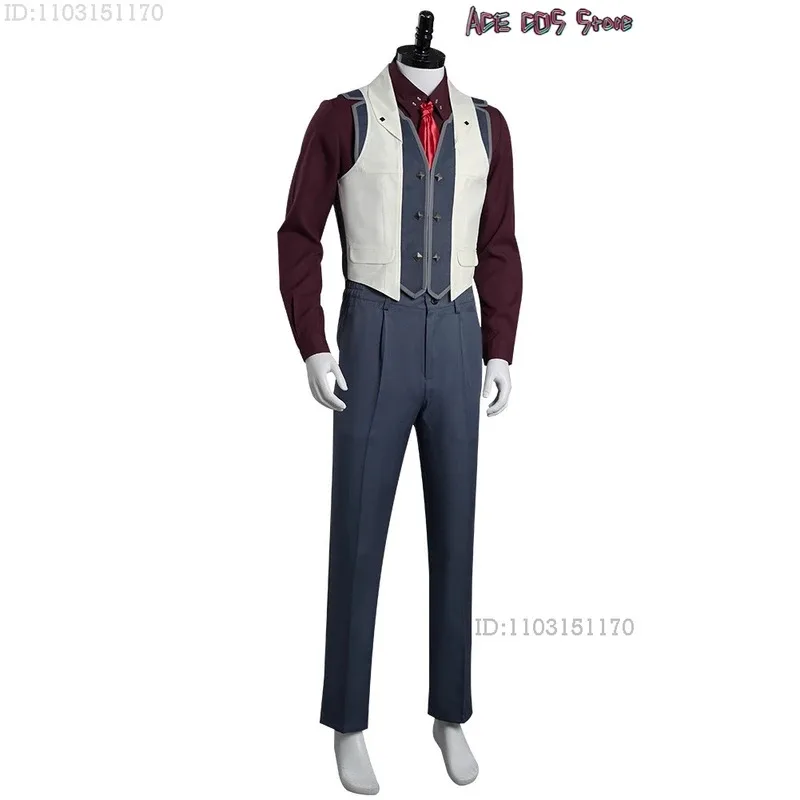 Anime Arcane Viktor Cosplay Costume LOL Shirt Vest Pants Wig Outfits Fantasia Mens Halloween Carnival Party Disguise Clothes