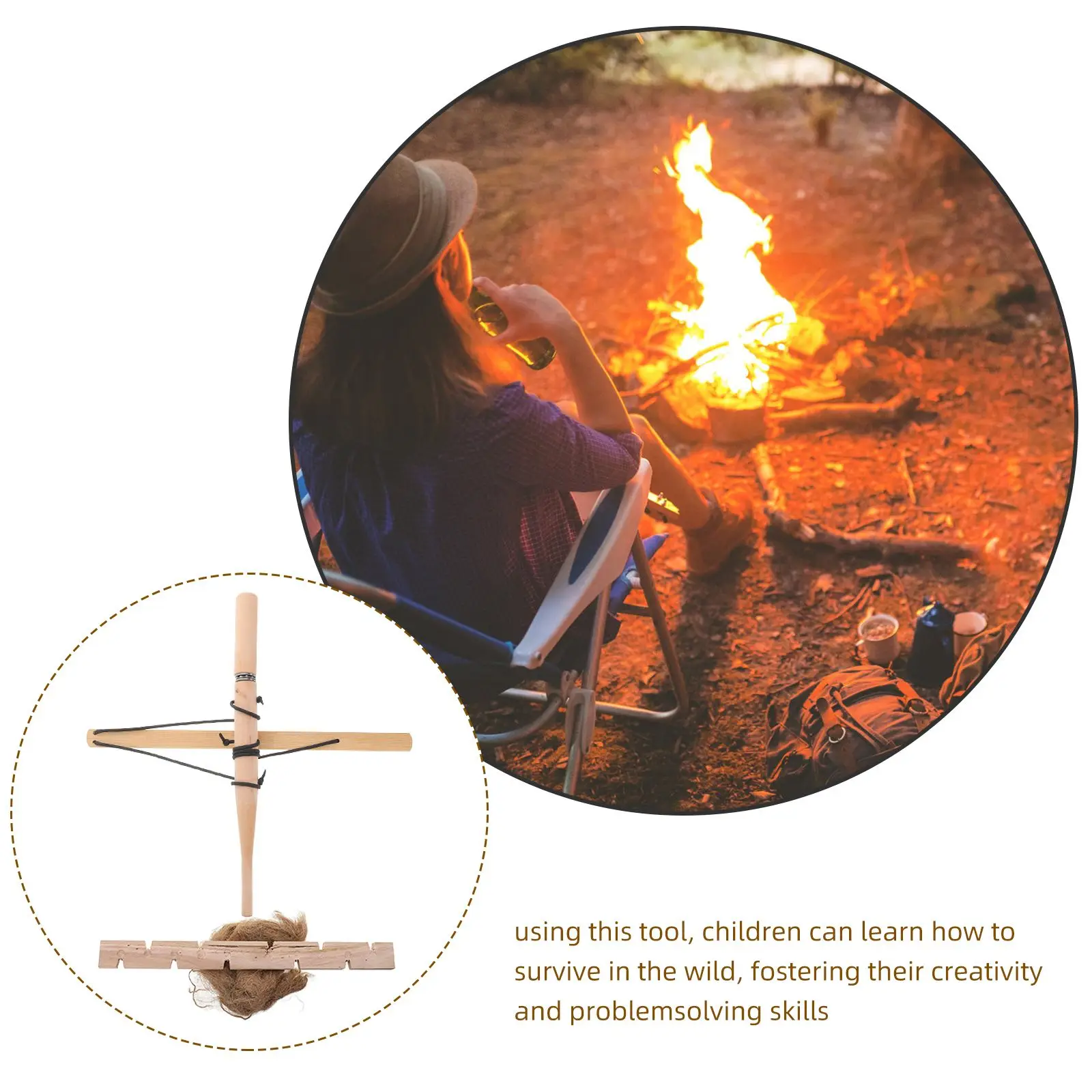 Multifunktionale Outdoor-Camping-Ausrüstung, Feuerstarter-Set, tragbare, kompakte, leichte Bausteine