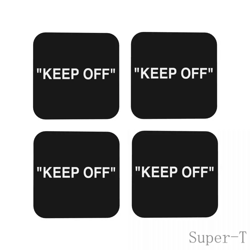 KEEP OFF Coasters Kitchen Placemats Non-slip Insulation Cup Coffee Mats For Decor Home Tableware Pads Set of 4