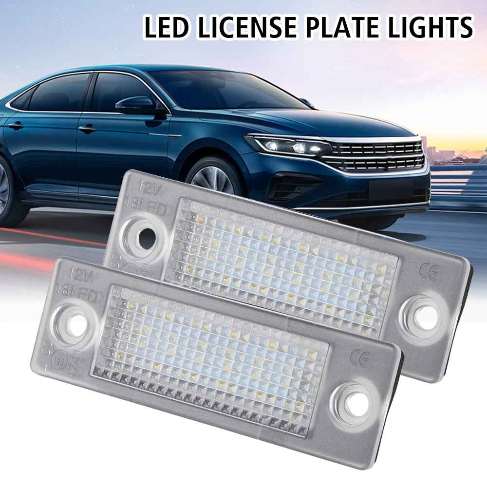 2Pcs Auto Accessories LED license plate light For VW Passat Car License Number Plate Lamps With built-in decoder