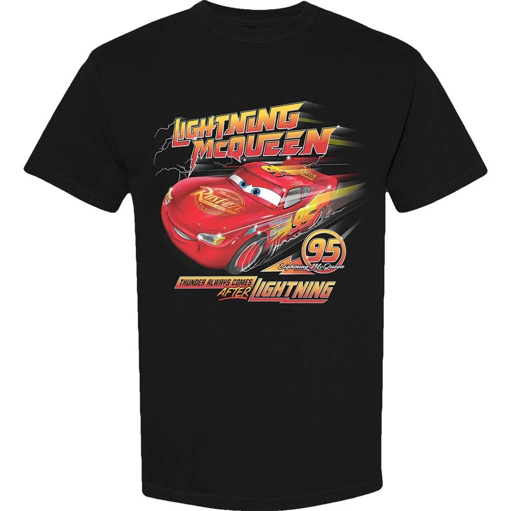 

Disney Racing T-shirt with Short Sleeves for Men and Women Couple's Top Fashionable and Trendy Outfit Cartoon Print Versatile