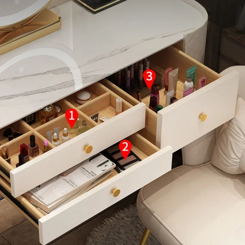 Women Drawers Dressers Makeup Small Storage Girl Luxury Dressers Vanity Desk Penteadeira Para Quarto Bedroom Furniture YN50D