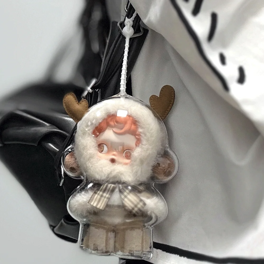 SKULLPANDA メイク変更本体＋箱(保護ケースおまけ付き) NEW Transparent Case For Skull Panda Protective Cover Plush Dolls