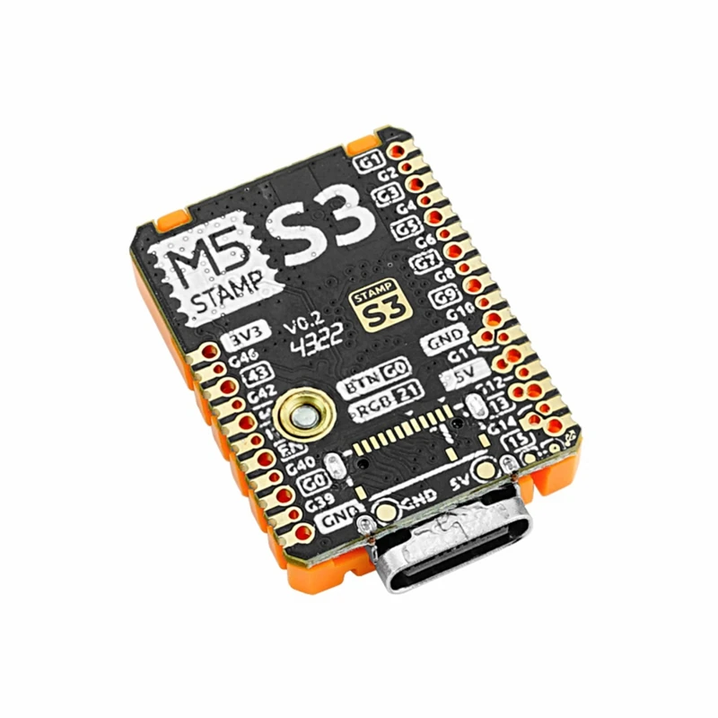 고집적 임베디드 메인 컨트롤 코어 모듈, ESP32-S3FN8 칩, 8MSPI 플래시 메모리, 240Mhz, M5stamps3 PIN2.54