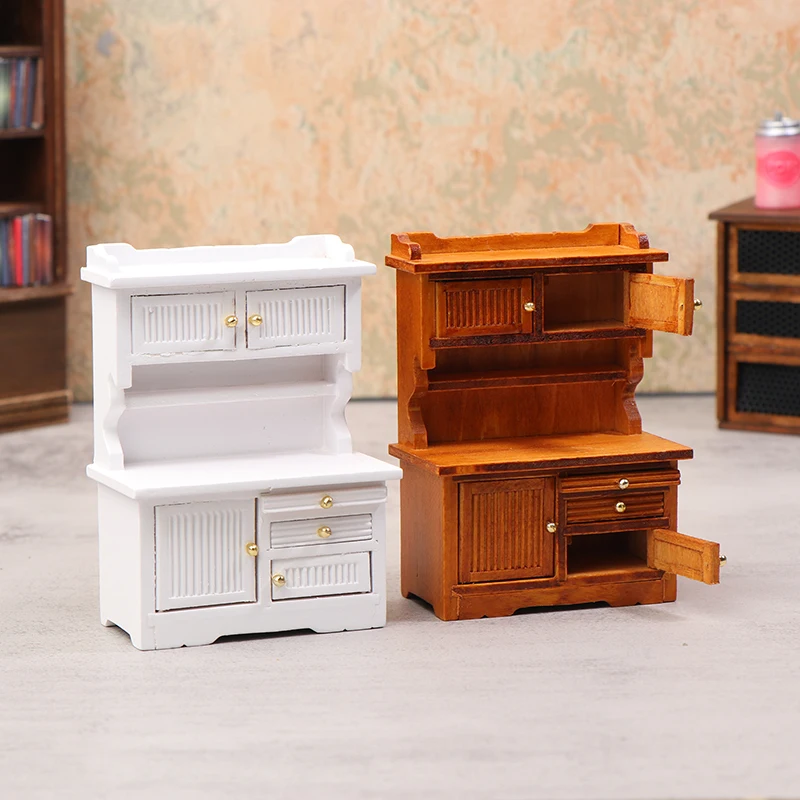 1/12 دمية صغيرة خزانة الكتب نموذج دمية المنزل مصغرة أثاث المطبخ ديكور لعبة بيت الدمية مشهد المعيشة الملحقات #5
