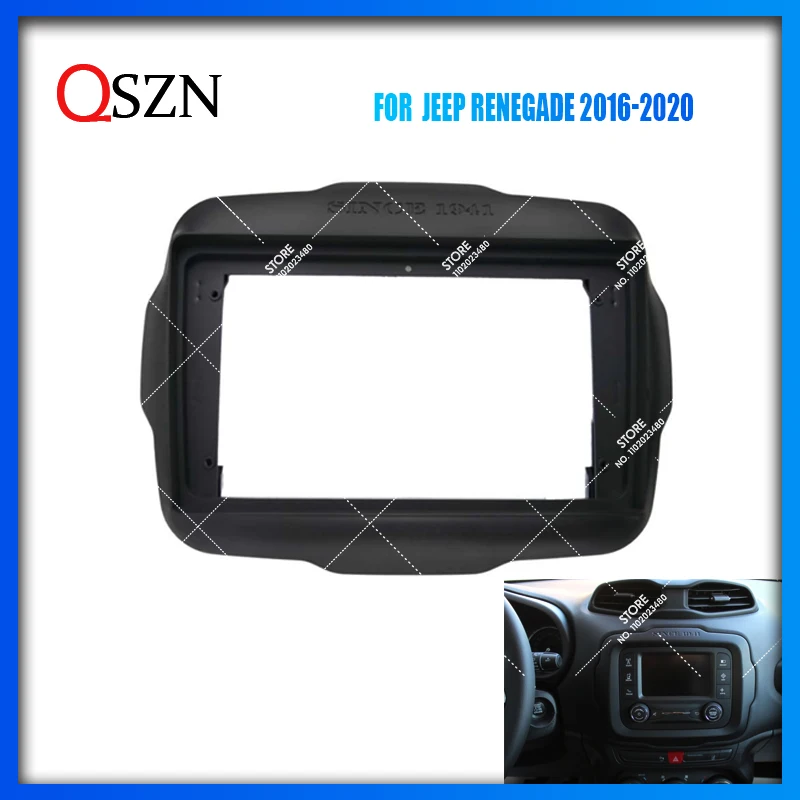 QSZN 9 inch Car radio Frame Fascia For  Jeep Renegade 2016 - 2020 Installatio Player Panel Frame 2 Din Head Unit Fascia