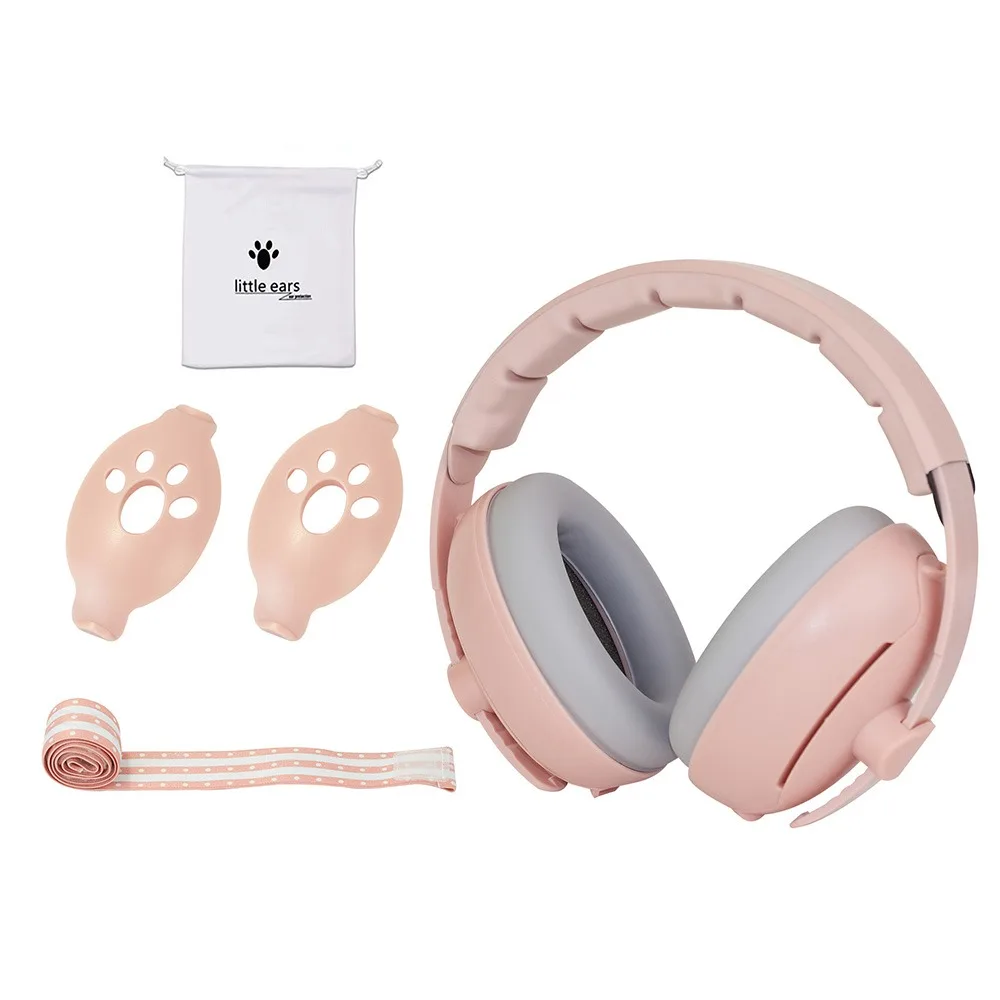 

Convertible Design 2-in-1 Baby Ear Muffs Adjustable Band Noise-proof Toddler Noise Reduction Earmuffs Comfortable