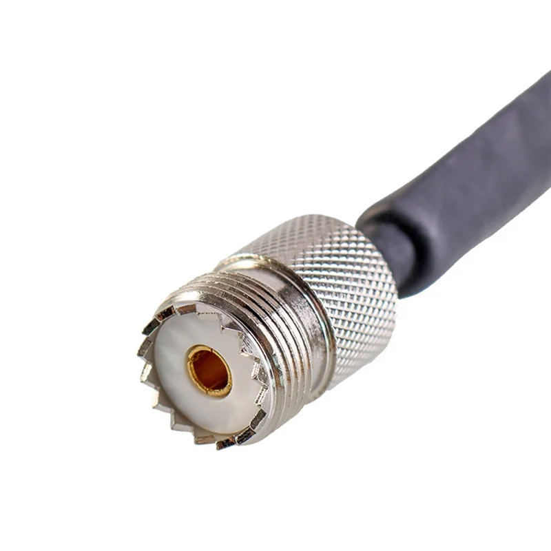 Janela/porta passa através do cabo coaxial RF plano SO239 UHF fêmea para UHF fêmea 50 Ohm RF cabo de extensão coaxial rabo de porco