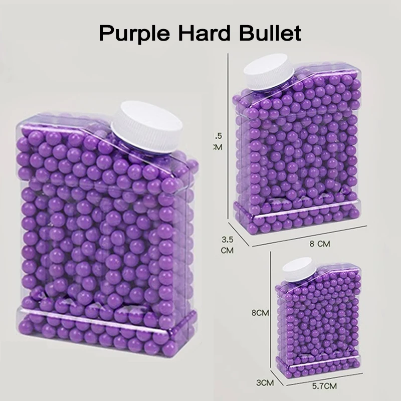 

3M 7.2mm Round Purple Hard Plastic BB Balls Safe Pellets Outdoor Battle Shooting Toy Accessories