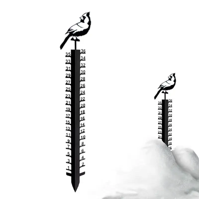 

Snow Ruler Cute Elk Bird Design Decorative Snow Meter Cute Animal Garden Decor Christmas Decoration Handmade Metal Snow Gauge