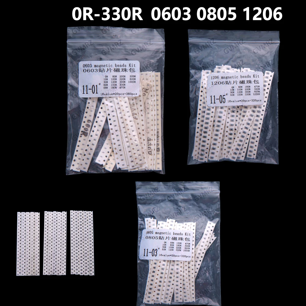 18Values 16Values 0r-330r 0603 0805 1206 SMD ferrite beads SMD 0r 150r 47r 10r 150r 300r 100r 120r 330r Component