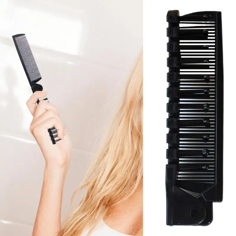 2 In 1 Double Headed Hair Comb Portable Travel Hair Brush Compact Hair Comb Folding Pocket Brush Hairdressing Combs Drop ship