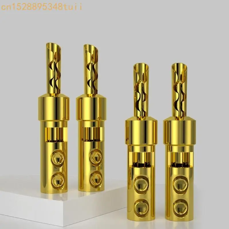 Y4QF 1PC سلك مكبر الصوت موصل الموصل بدون لحام/موز بامح