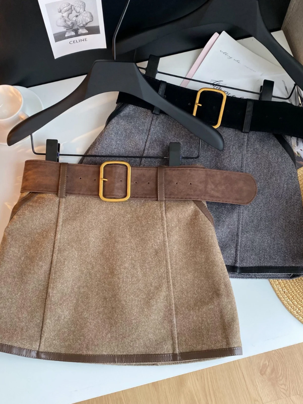 

Ретро Briti коврик с высокой талией f Юбка Женская зимняя лоскутная юбка с поясом для похудения Шикарная юбка ort