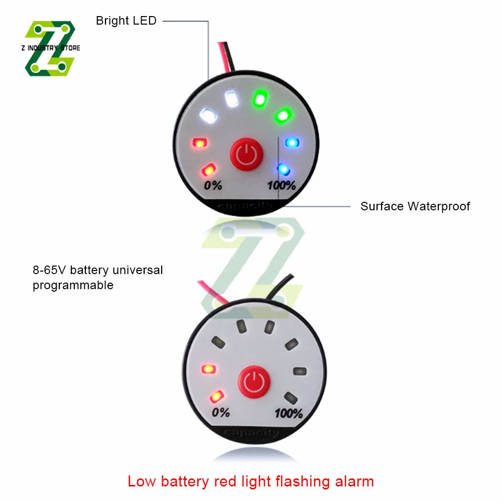 4,2 V 7,4 V 12V 16,8 V 22V 24V 36V Lithium-Batterie Kapazität Anzeige 1S 2S 3S 5S 10S Power Level Meter Led-anzeige Li-Ion Tester