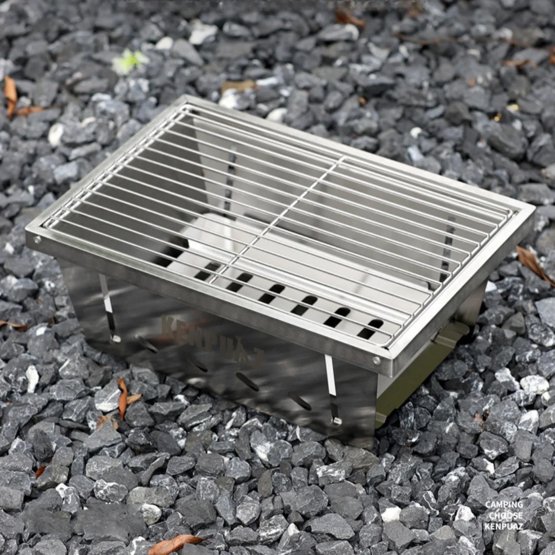 야외 304 스테인레스 스틸 올인원 그릴 휴대용 야외 스토브 IGT 테이블 스토브 접이식 바베큐 캠핑 스토브