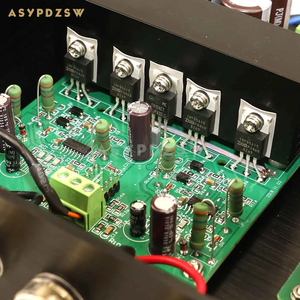 400 واط + 400 واط ستيريو IRS2092 + IRFB5615 فئة D مكبر كهربائي رقمي نقي التيار المتناوب 230 فولت المدخلات