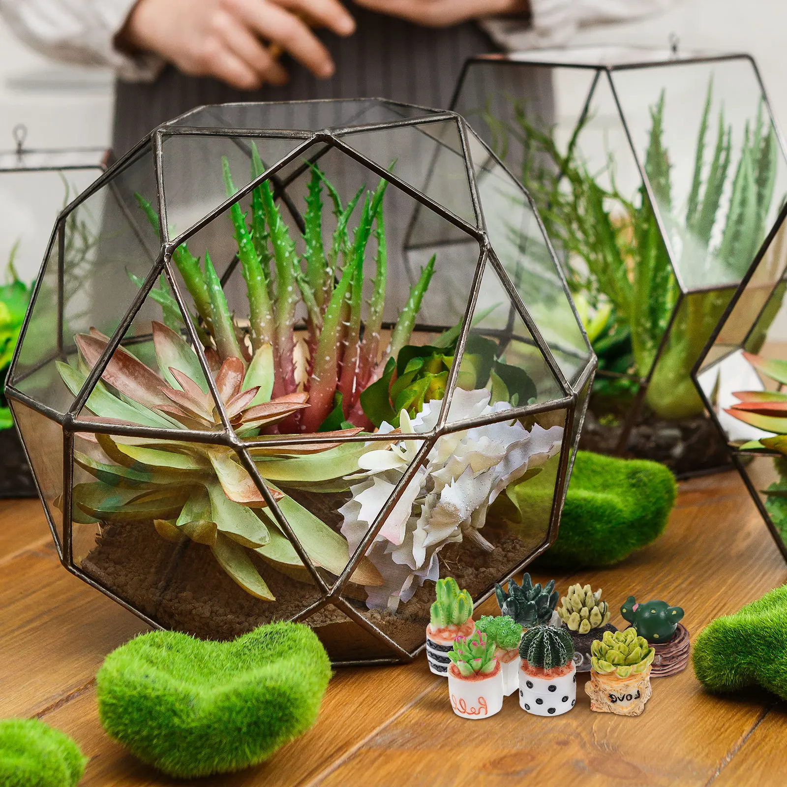 

8Pcs Faux Cactus Miniature Plants Dollhouse Accessories Small Lightweight Lovely Appearance Perfect Gift for Family Friends