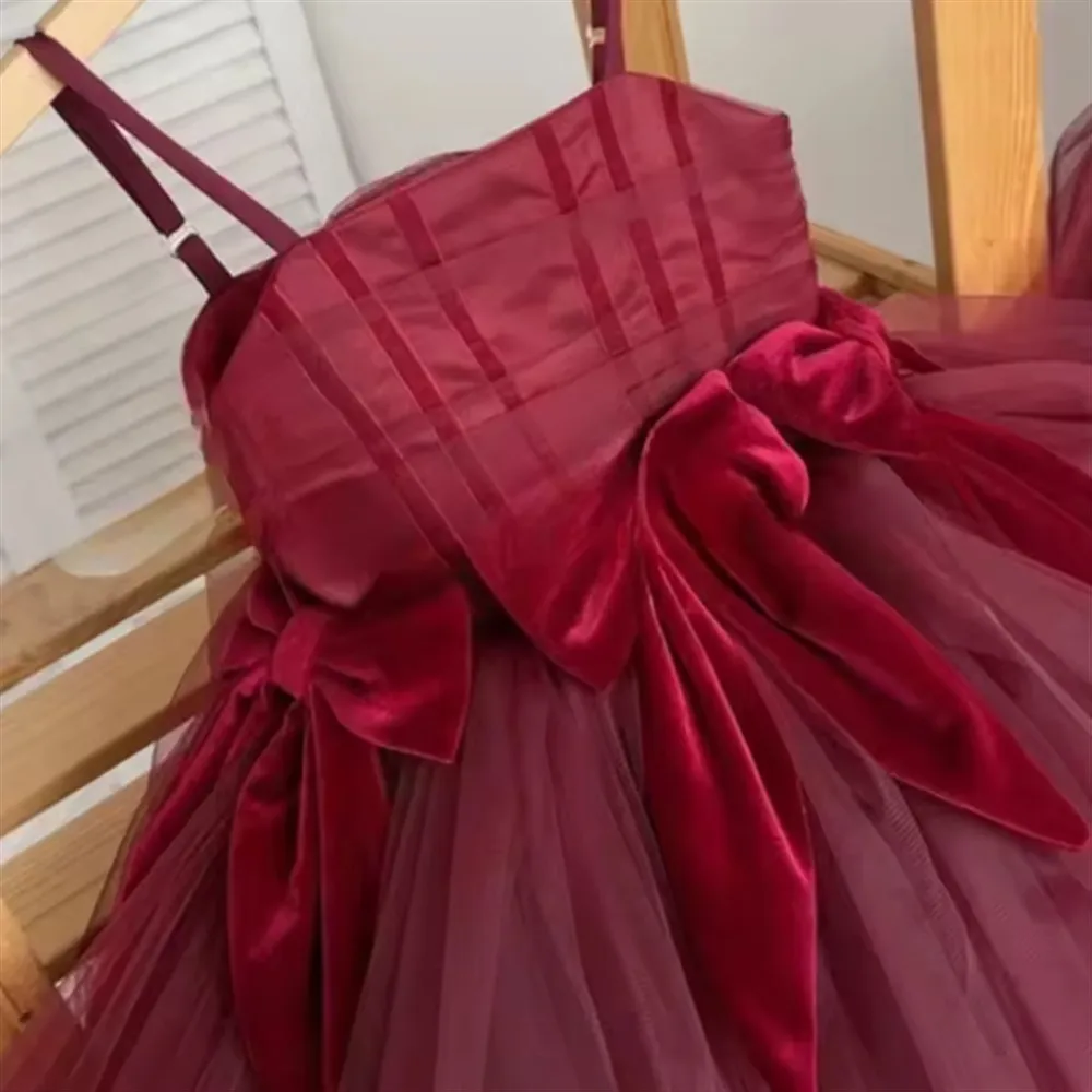 Sling Prinzessin Kleid Blumenmädchen Hochzeitskleid Kinder Neues Geburtstagsparty Outfit Formelle Veranstaltung Passendes Performance Wear Kleid