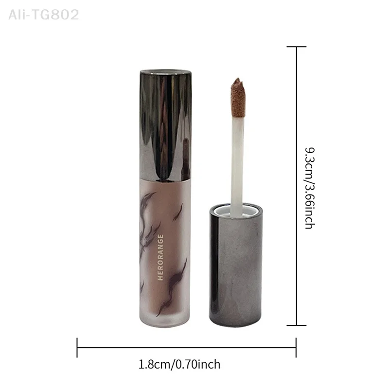 HERORANGE Lucidalabbra Impermeabile Rossetto Opaco Rosso Fumo Gloss Vellutato Non Seccante Tinta Labbra Marrone Nude Trucco Cosmetico