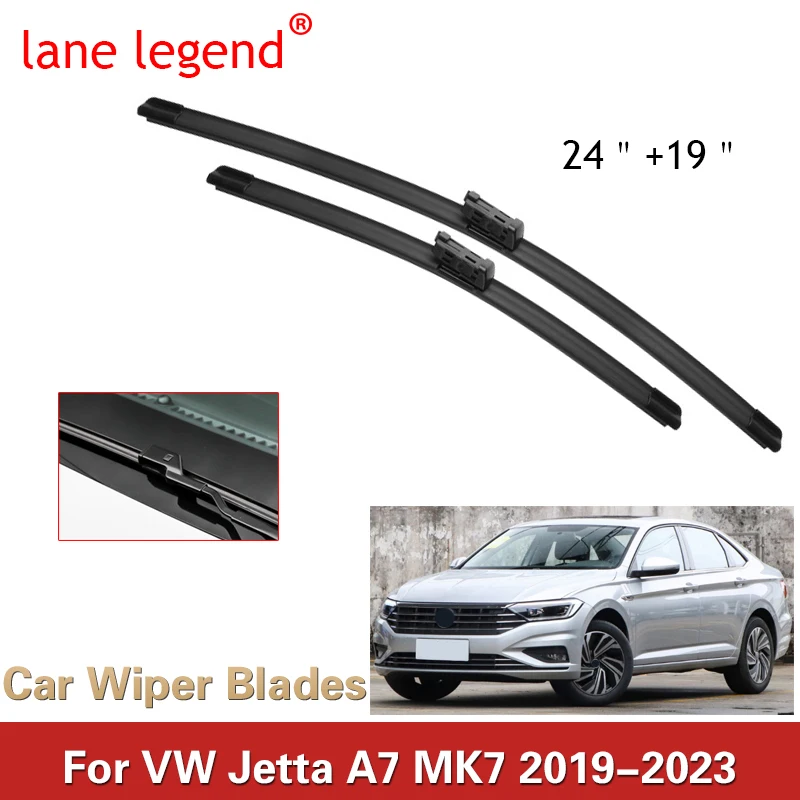 Lâmina de limpador de carro para Volkswagen VW Jetta A7 MK7 2019-2023 Janela Frontal Pára-brisas Limpadores Acessórios Do Carro Mercadorias